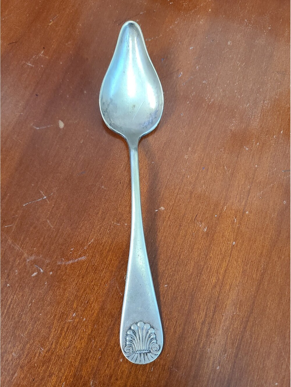 Benedict Mfg Co A1 Silver Plate Antique Shell Jelly Spoon Early 1900s